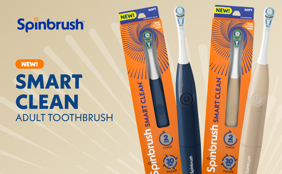 Spinbrush electric toothbrush compared to manual toothbrush.